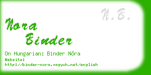 nora binder business card