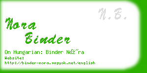 nora binder business card